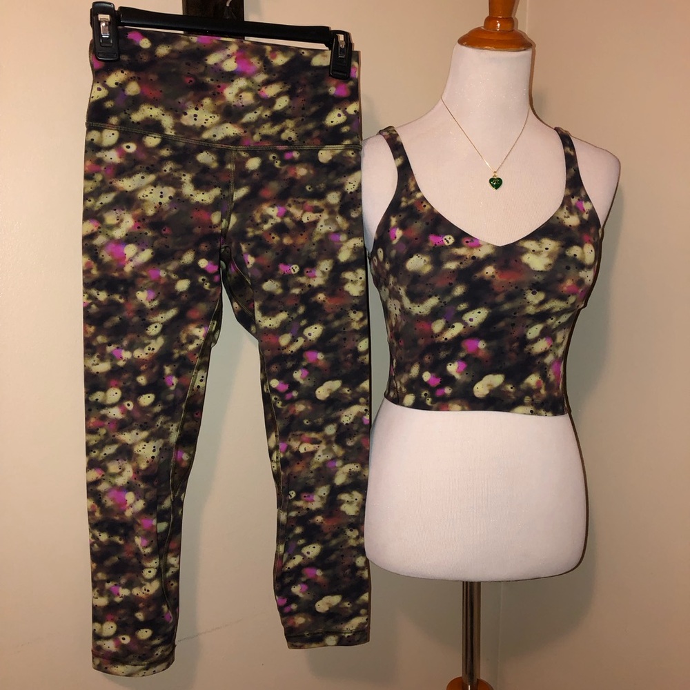 Lululemon Align HR Cropped Legging & Matching Align Tank Top,Size-6,GUC